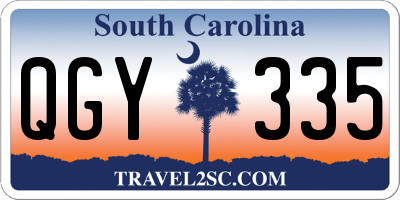 SC license plate QGY335