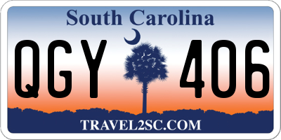 SC license plate QGY406