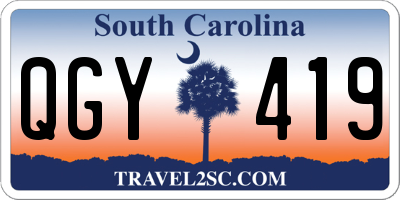 SC license plate QGY419