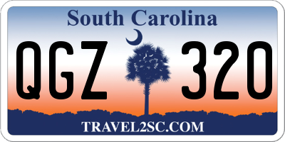 SC license plate QGZ320