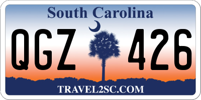 SC license plate QGZ426