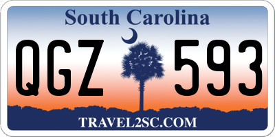 SC license plate QGZ593
