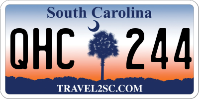 SC license plate QHC244