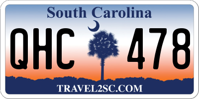 SC license plate QHC478