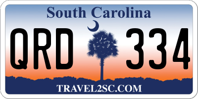 SC license plate QRD334