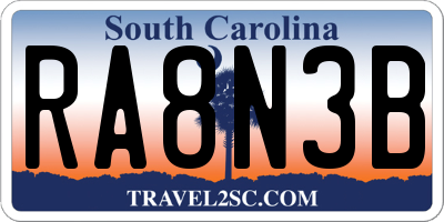 SC license plate RA8N3B