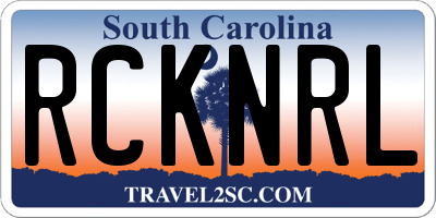 SC license plate RCKNRL