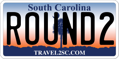 SC license plate ROUND2