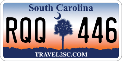 SC license plate RQQ446