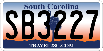 SC license plate SB3227