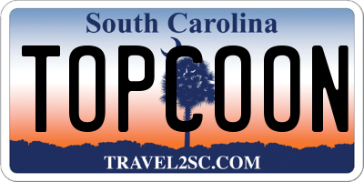 SC license plate TOPCOON
