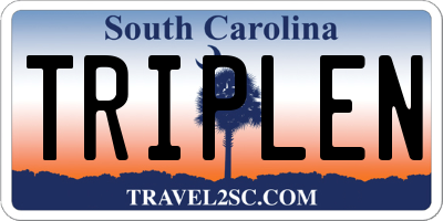 SC license plate TRIPLEN