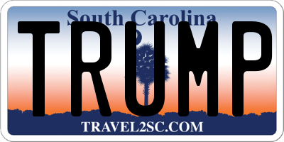 SC license plate TRUMP