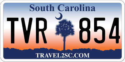 SC license plate TVR854