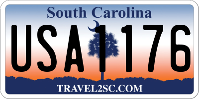 SC license plate USA1176