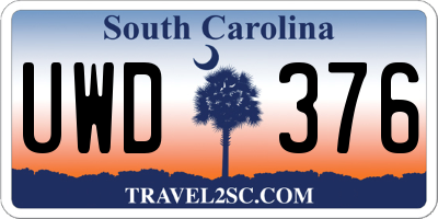 SC license plate UWD376