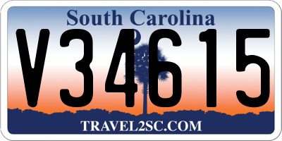 SC license plate V34615