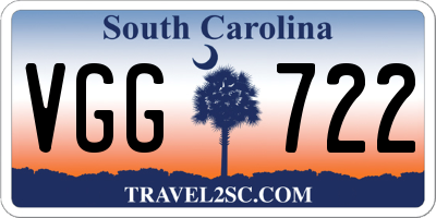 SC license plate VGG722