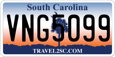 SC license plate VNG5099