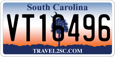 SC license plate VT16496