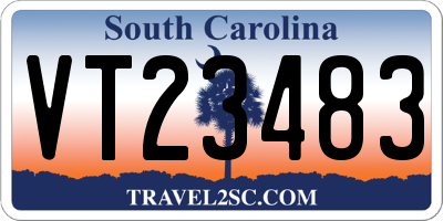 SC license plate VT23483