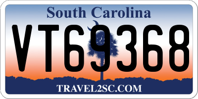 SC license plate VT69368