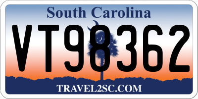 SC license plate VT98362