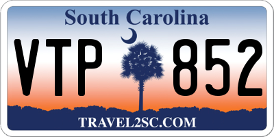 SC license plate VTP852
