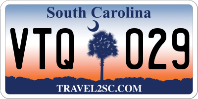 SC license plate VTQ029