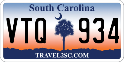 SC license plate VTQ934