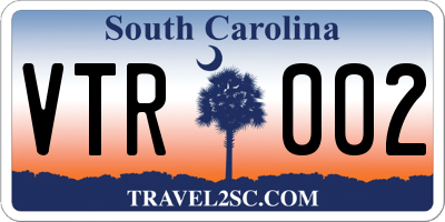 SC license plate VTR002