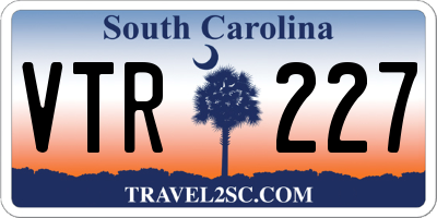 SC license plate VTR227