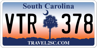 SC license plate VTR378
