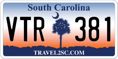 SC license plate VTR381