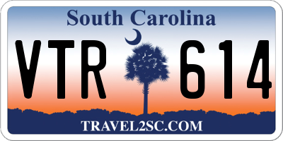 SC license plate VTR614