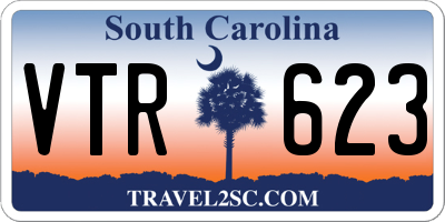 SC license plate VTR623
