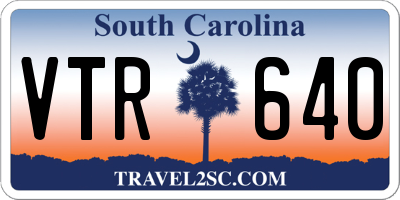 SC license plate VTR640
