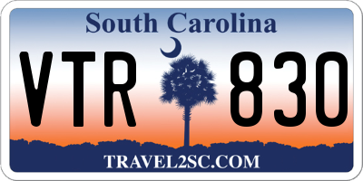SC license plate VTR830