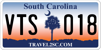 SC license plate VTS018
