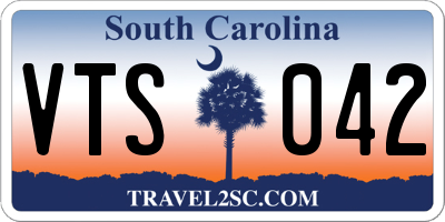 SC license plate VTS042
