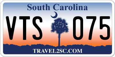 SC license plate VTS075