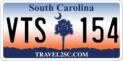 SC license plate VTS154