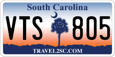 SC license plate VTS805