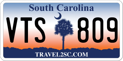 SC license plate VTS809