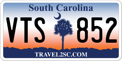 SC license plate VTS852