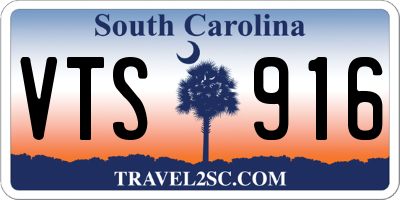 SC license plate VTS916