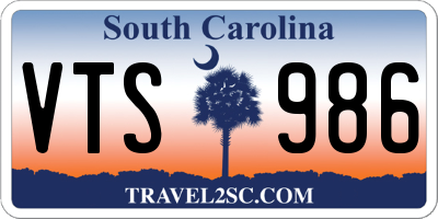SC license plate VTS986