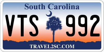 SC license plate VTS992
