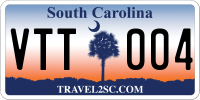 SC license plate VTT004