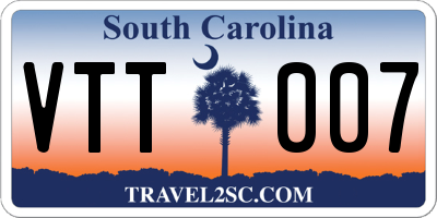 SC license plate VTT007